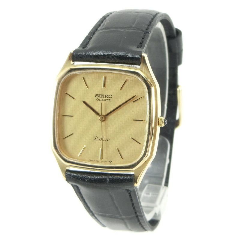 [Seiko] Seiko Dolce DOLCE 9521-5190 Watch K14 Yellow Gold x Stainless Steel Quartz Men's Gold Dial Watch