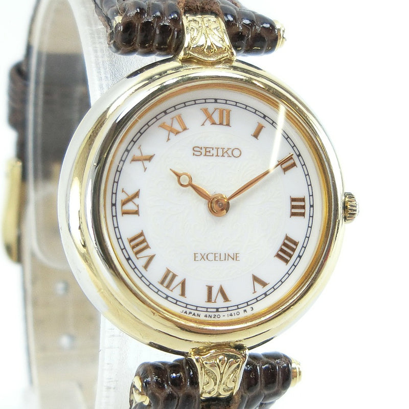[Seiko] Seiko Exceline Exceline 4N20-0860 Reloj de cuarzo Damas de oro Dial