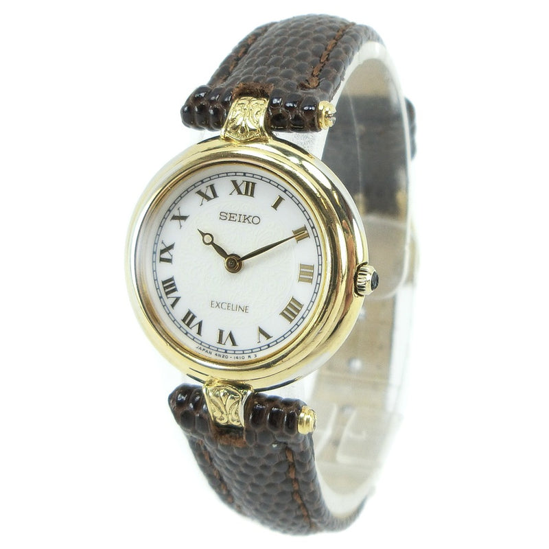 [Seiko] Seiko Exceline Exceline 4N20-0860 Reloj de cuarzo Damas de oro Dial