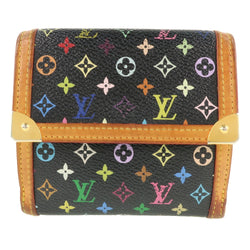 Louis Vuitton Monogram Multicolor Wallet Purse Black