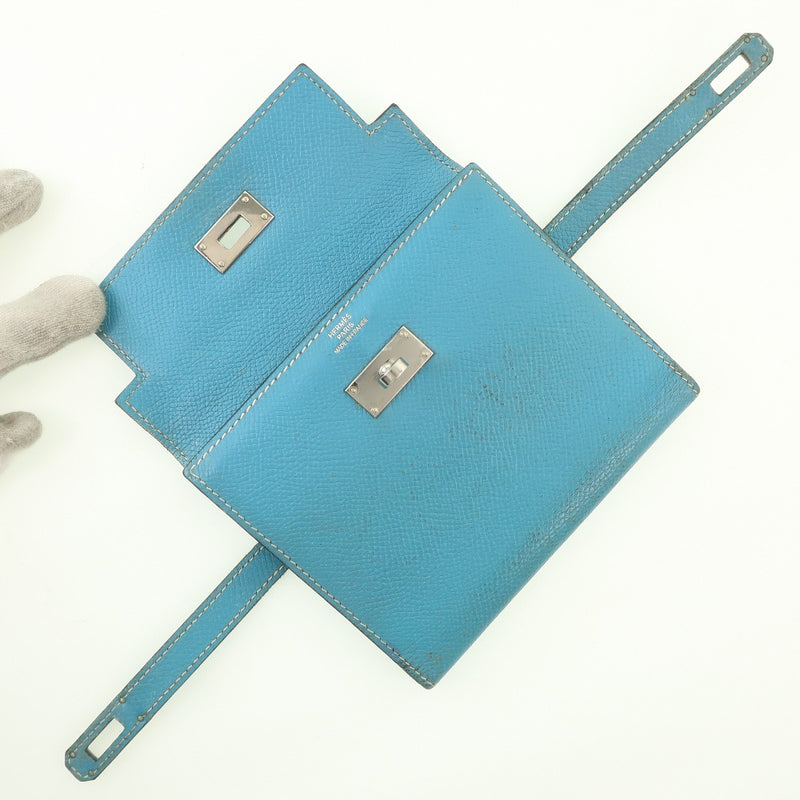 [HERMES] Hermes Kelly Wallet Bi-fold Wallet Vo Epson □ K-engraved flap Kelly Wallet Unisex B-Rank