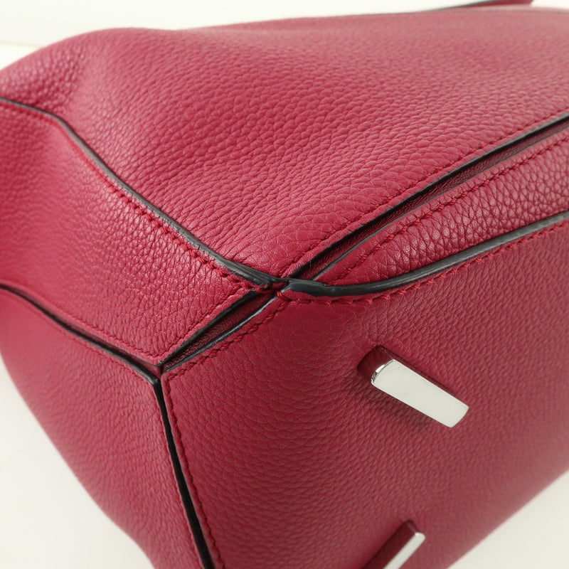 [Loewe] Loebe Puzzle Medium 322.30.K74 Bag Bag Becerro Red Ladies Bag S Rank