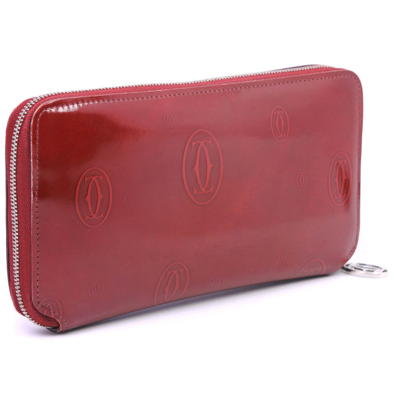 Cartier Cartier Birthday round zipper long wallet Patent leather