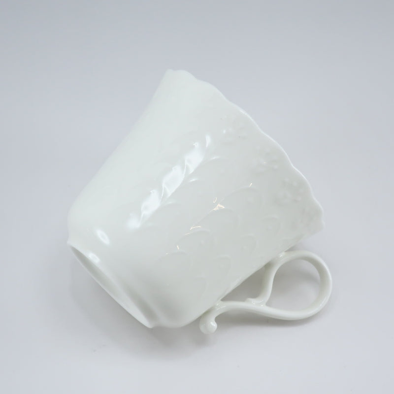 NARUMI NARUMI NARMI BONE China Silky White Coffee Cup & Saucer x 6 식탁기 도자기 화이트 [41220302-04] 미사용