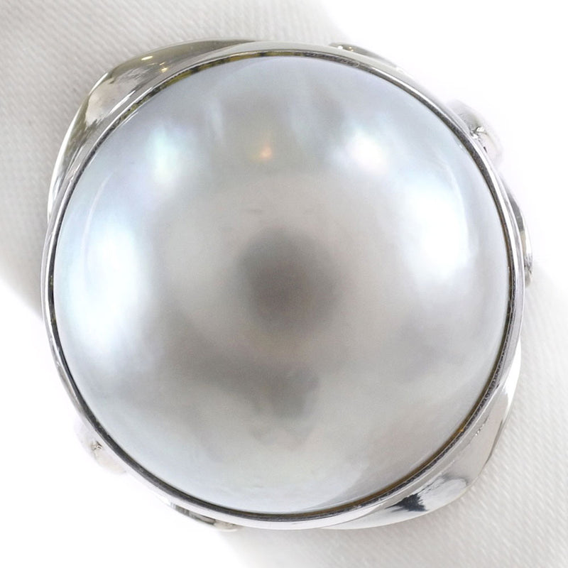 [TASAKI] Tasaki Mabe Pearl Ring / Ring 17.5mm K14 White Gold x Fake Pearl 12.5 Ladies Ring / Ring A+Rank