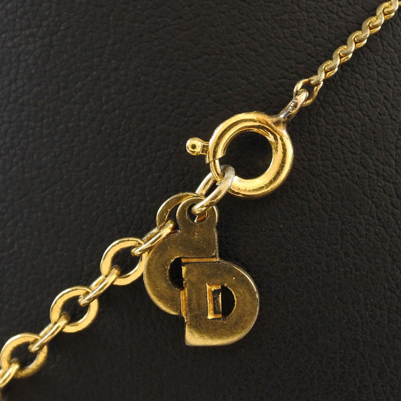 【Dior】ディオール
 ロゴ ネックレス
 金メッキ レディース ネックレス