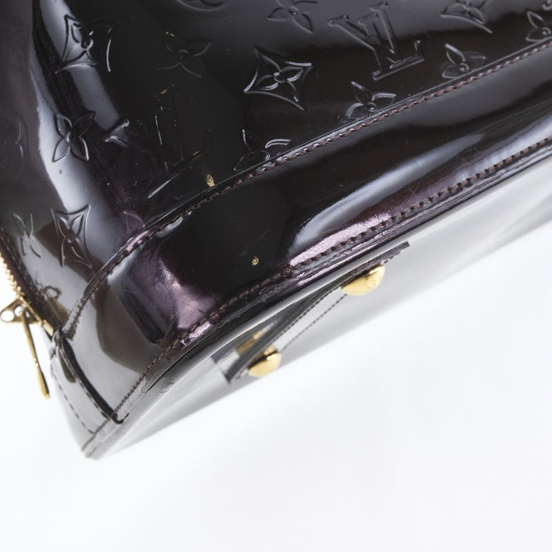 [Louis Vuitton] Louis Vuitton Alma MM M93595手袋会标Verni Amarant女士女士手提包
