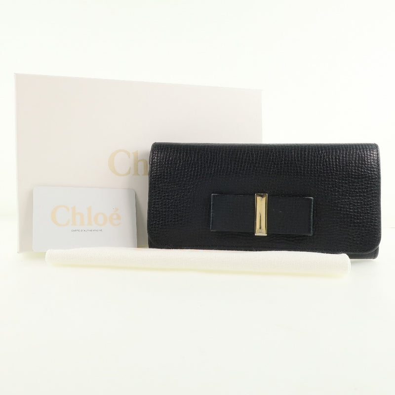 【Chloe】クロエ
 長財布
 カーフ 黒 レディース 長財布