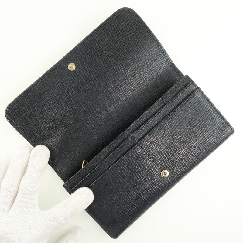 [Chloe] Chloe Long Wallet Calf Black Ladies长钱包