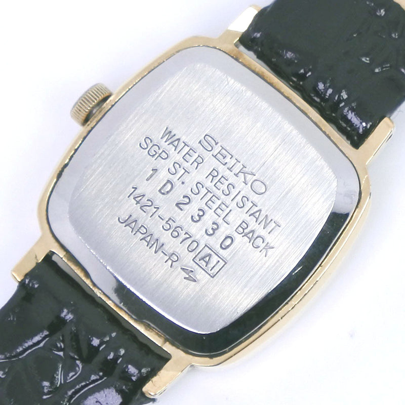 SEIKO】セイコー 腕時計 1421-5670 ステンレススチール×レザー 