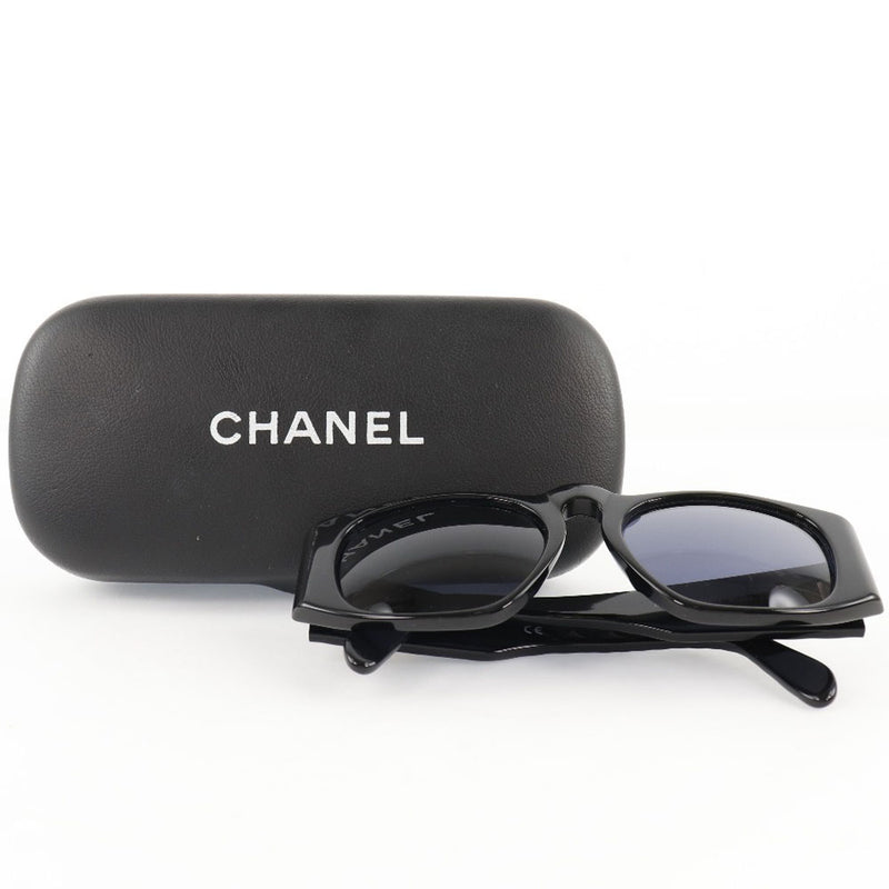 [Chanel] Chanel Coco Mark Matrasse 01450-94305 Gafas de sol de damas negras de plástico