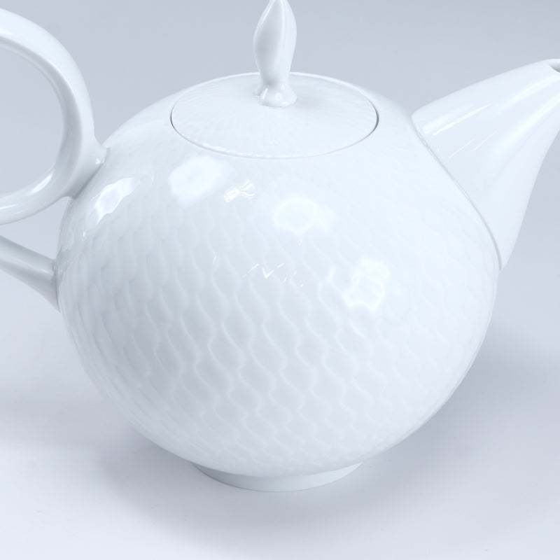 [Meissen] Meissen Wave Play White Tea Pot 1050 (ML) 000001/29727 식기 도자기 유니osex 테이블웨어 순위