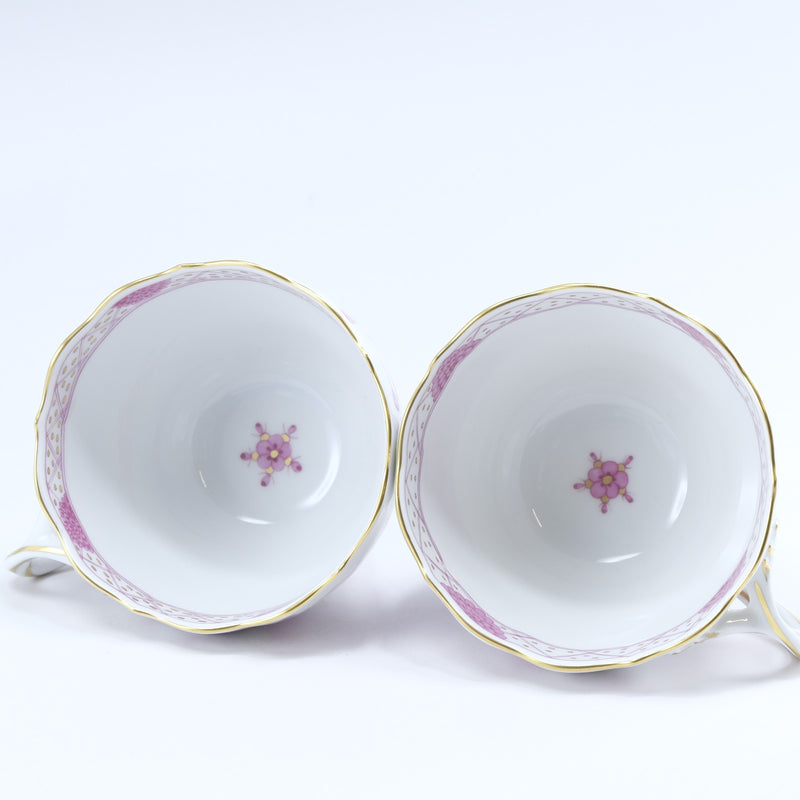 [Meissen] Meissen India Gana Rich Pink Tableware Cup & Saucer & Plate x 2 Set 343410/00582 Indian Flower Rich Pink_s Rank