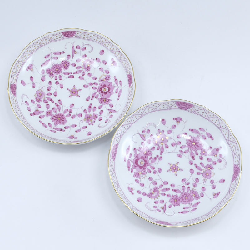 [Meissen] Meissen India Gana Rich Pink Tableware Cup & Saucer & Plate x 2 Set 343410/00582 Indian Flower Rich Pink_s Rank