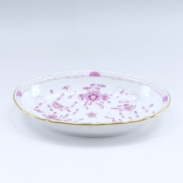 [Meissen] Meissen India Gana Rich Pink Oval Dish Plate 343410/00280 식탁기 Porcelain_ Tableware S Rank