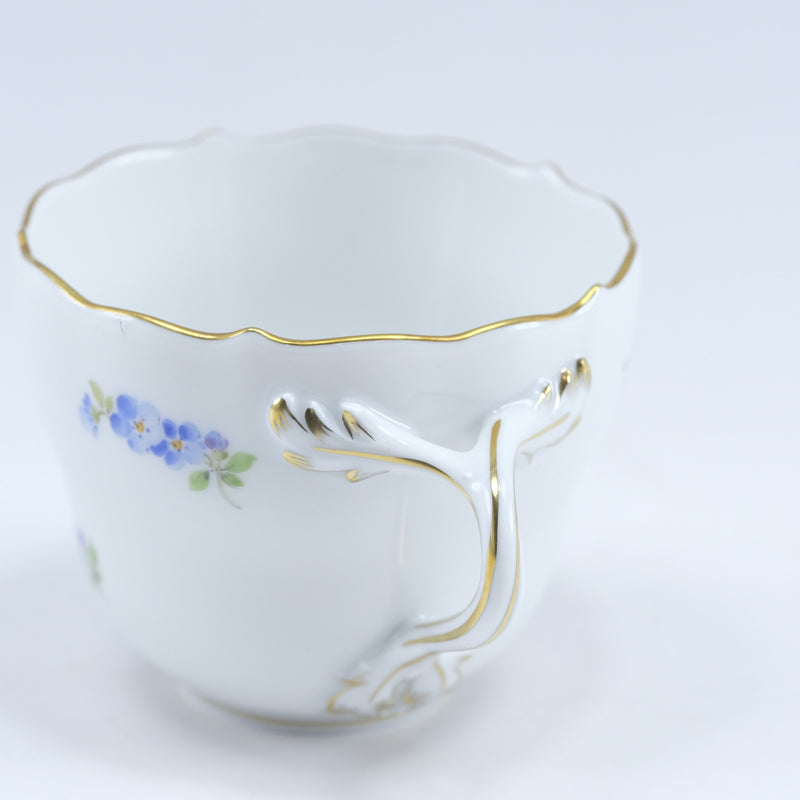 [Meissen] Meissen Scatard Flower (forgotten grass) Mocha Cup & Saucer 100 (ML) 019310/00580 Tableware Porcelain Unisex Tableware S Rank