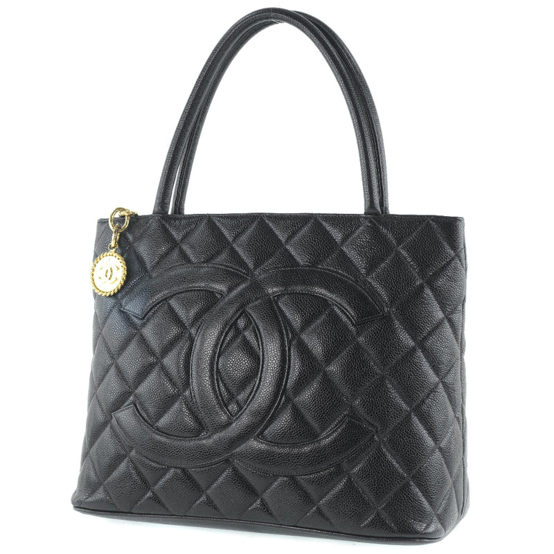 CHANEL] Chanel Reprint tote tote bag Mat Cabian Skin Black Ladies ...