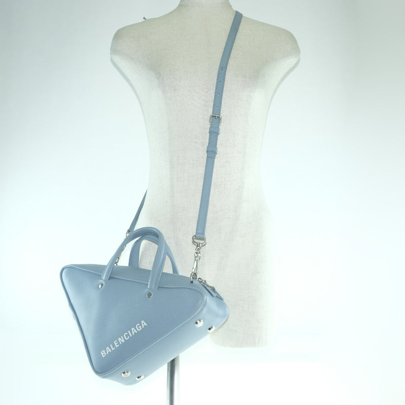 [BALENCIAGA] Balenciaga Triangle Duffle 527272 Shoulder bag Calf Light Blue Ladies Shoulder Bag