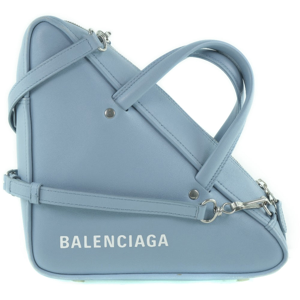 [BALENCIAGA] Balenciaga, Triangle Duffle 527272 Shoulder bag, Calf light  blue ladies shoulder bag