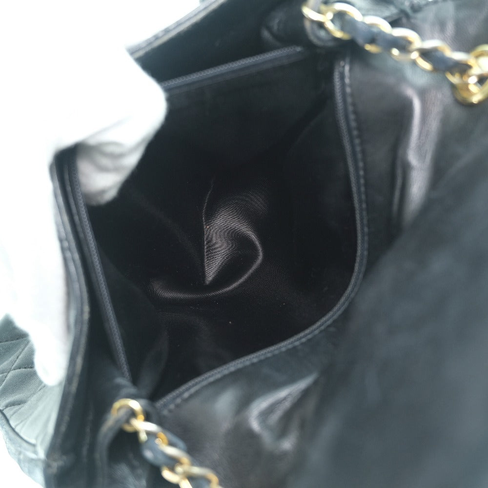 シャネル フリンジ チェーン ショルダーバッグ ラムスキン ブラック CHANEL】シャネル チェーンショルダー フリンジ ショルダーバッグ