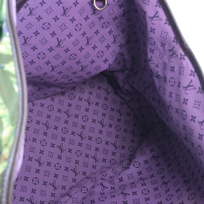 [Louis Vuitton] Louis Vuitton Kaba Gm Il Line M93774手提袋帆布绿色/紫色/茶fo1111刻有男女胶手提袋