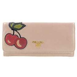 [PRADA] Prada Cherry 1m1132 Long Wallet Safiano Big Women's Ladies Long Wallet