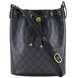 [GUCCI] Gucci Old Gucci Sherry Line GG 41.02.034 PVC Black Ladies Shoulder Bag