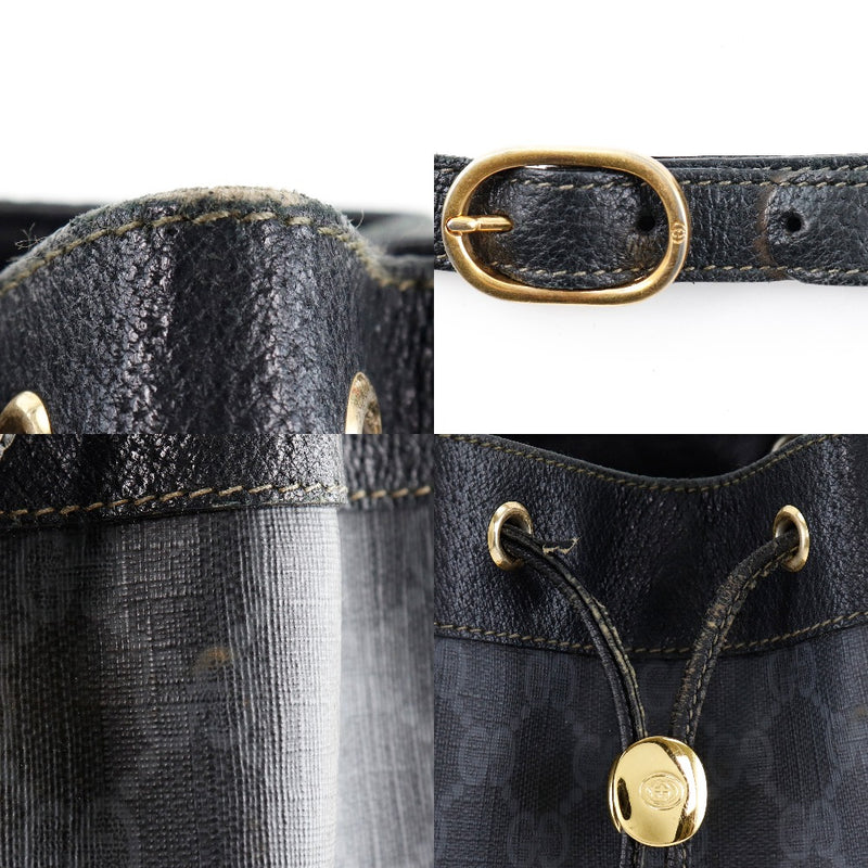 [GUCCI] Gucci Old Gucci Sherry Line GG 41.02.034 PVC Black Ladies Shoulder Bag