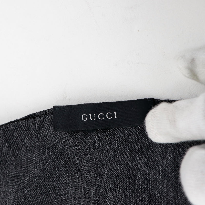 [Gucci] Gucci Gg Stall Silk X Wool Black Ladies Stall A Rank