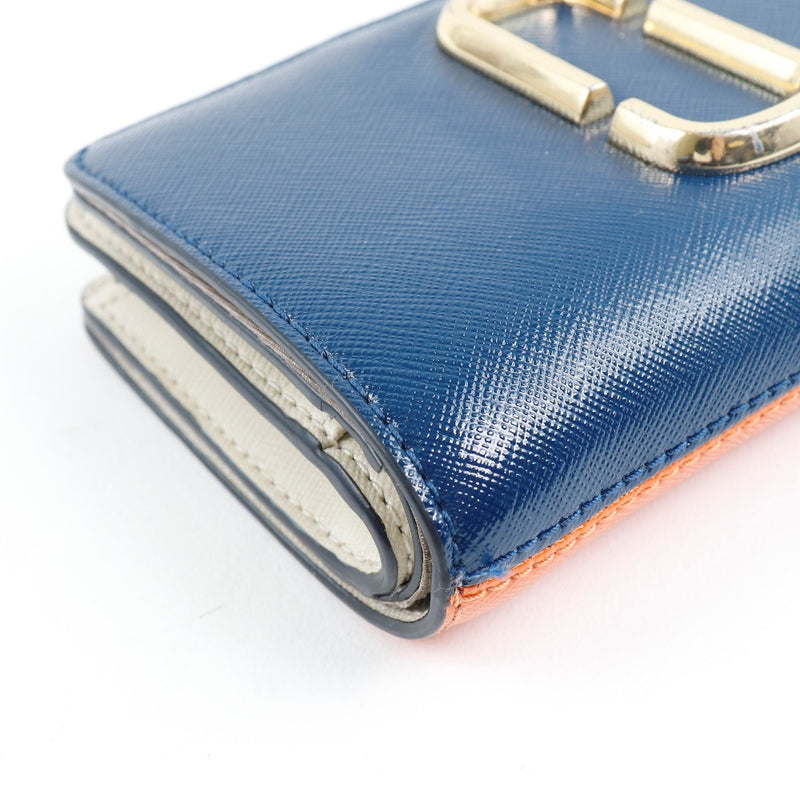 [Marc by Marc Jacobs] Mark by Mark Jacobs Bi -Fold Wallet Calf Blue/Orange/White Ladies Bi -fold Callet
