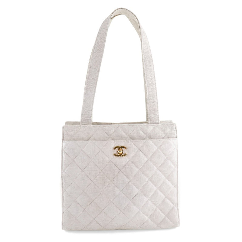CHANEL] Chanel Cocomark tote bag Canvas White Ladies Tote Bag B