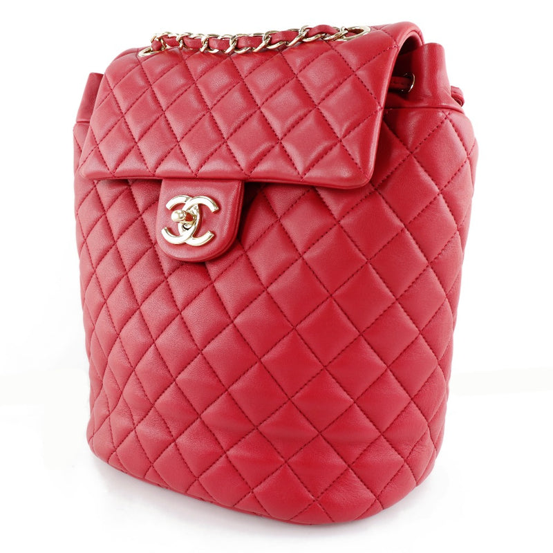 [Chanel] Chanel Matrasse A91121 Mochila Daypack Ram Skin Red Ladies Rucksack Daypack A Rank