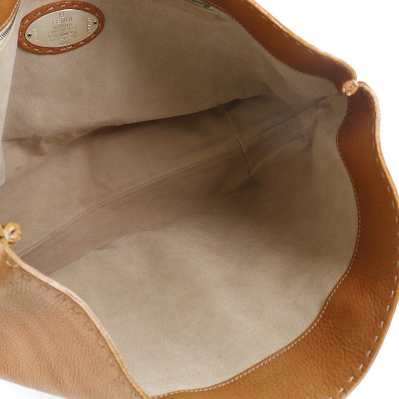 [FENDI] Fendi Chain Tote Bag Sereria Calf Tea Open CHAIN ​​TOTE Ladies