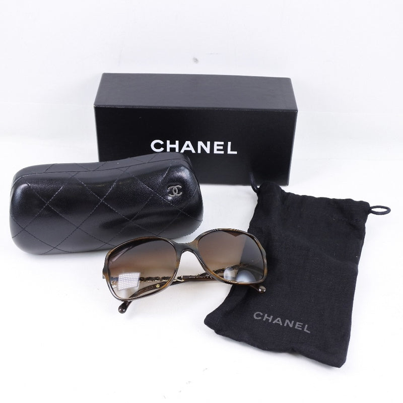 CHANEL] Chanel 5210-Q Sunglasses Plastic tea 57 □ 175 3N engraved ladies  sunglasses A-rank – KYOTO NISHIKINO