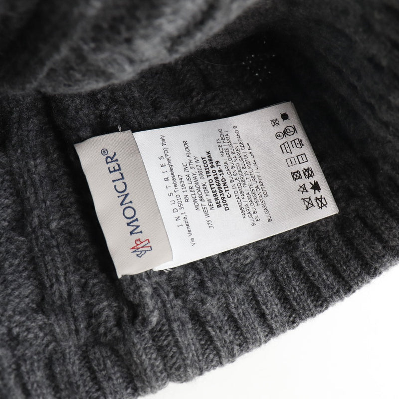 [MONCLER] Moncler 
 Knit cap 
 D20939960810 948AK Wool x Cashimia Gray Ladies A Rank