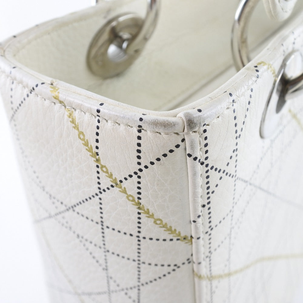 レア♡Diorヴィンテージ白レザーバッグ 丸型ハンドル 210.jpg