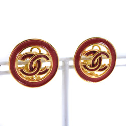 [CHANEL] Chanel Coco Mark Earrings 93c engraved Ladies Earrings A-Rank