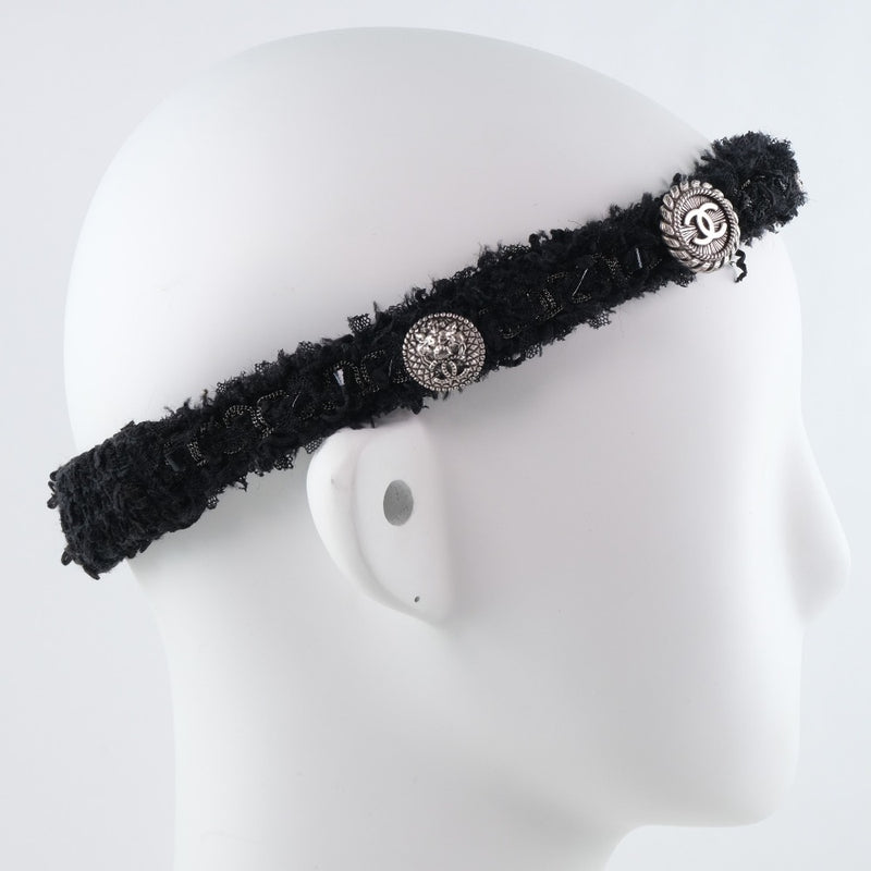 [CHANEL] Chanel Hair Band Other Fashion Miscellaneous Goods Tweed Black Ladies Other fashion miscellaneous goods