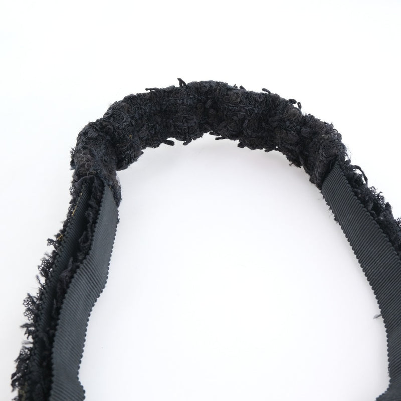 [Chanel] Chanel Hair Band Otros artículos de moda de moda Tweed Damas negras Otras mercancías misceláneas de moda