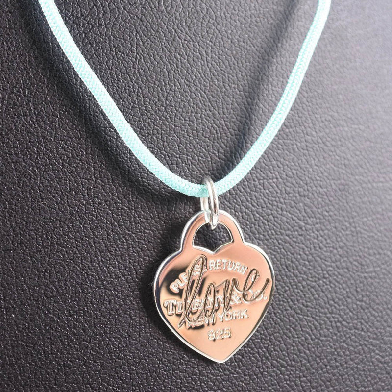 [Tiffany & Co.] Tiffany Love Rett Titi Fanny Silver 925 Ladies Necklace A+Rank