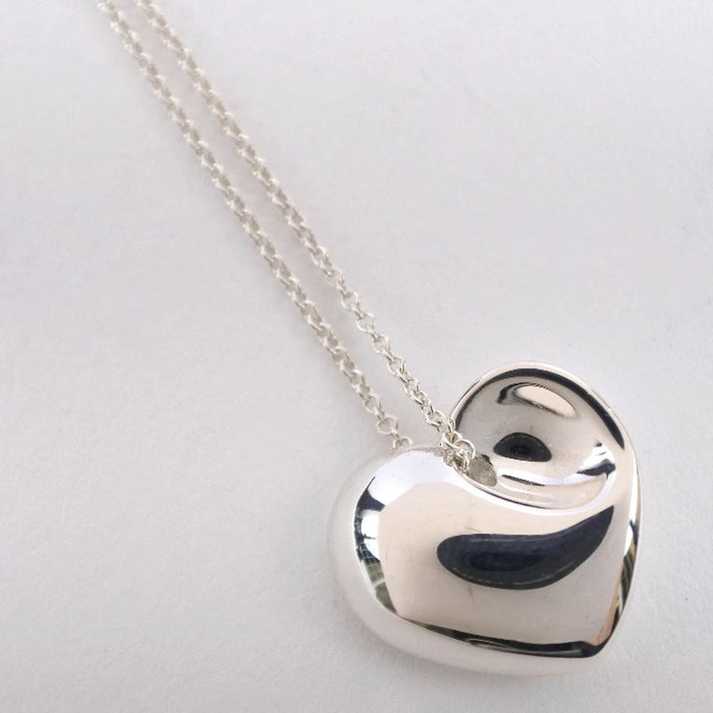 [TIFFANY & CO.] Tiffany Heart Silver 925 Silver Ladies Necklace A+Rank