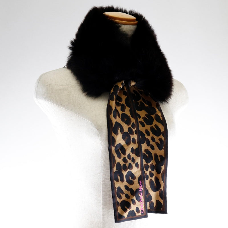 Louis Vuitton] Louis Vuitton Bando Frule M74788 Scarf Silk x fake fur tea  ladies scarf A rank – KYOTO NISHIKINO