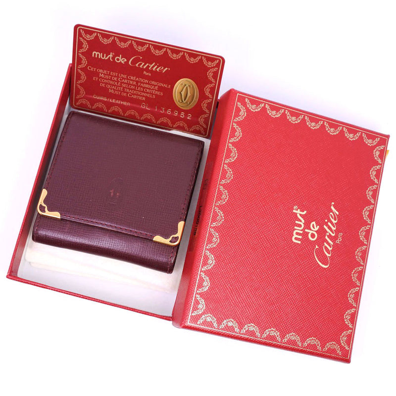 Cartier Wallet Purse Coin Purse Mastline Red Woman unisex Authentic Used  L1638 | eBay