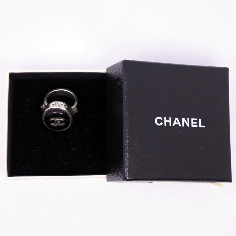 [CHANEL] Chanel Coco Mark Ring / Ring No. 11 Black Ladies Ring / Ring