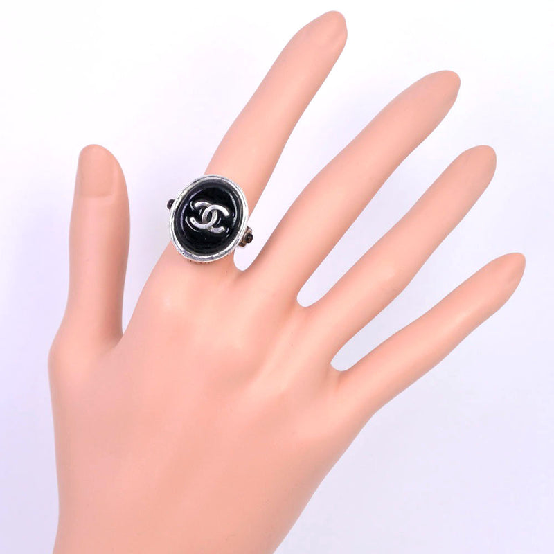 【CHANEL】シャネル
 ココマーク リング・指輪
 11号 黒 レディース リング・指輪