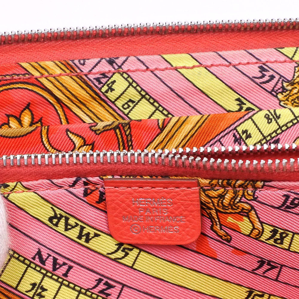 HERMES】エルメス アザップシルクイン 長財布 ヴォーエプソン ローズ