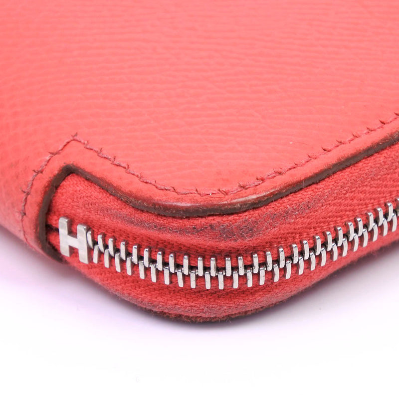 [HERMES] Hermes Azap Silquin Long Wallet Vo Epson Rose Jaipur Pink □ R engraved Ladies long wallet