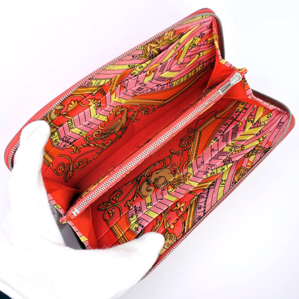 アザップロング シルクイン ローズジャイプール 長財布 ヴォーエプソン HERMES】エルメス アザップシルクイン 長財布 ヴォーエプソン ローズ