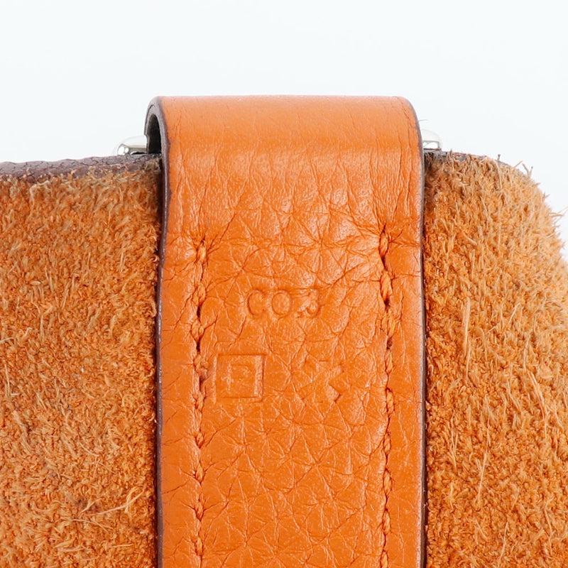 [爱马仕]爱马仕·皮克特（Hermes picotan）岩石总经理三元杂货店橙色□P雕刻女士手提包