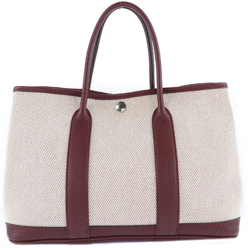 【HERMES】エルメス
 ガーデンパーティTPM トワルアッシュ×ネゴンダ ルージュアンぺリアル ボルドー レディース ハンドバッグ
A-ランク